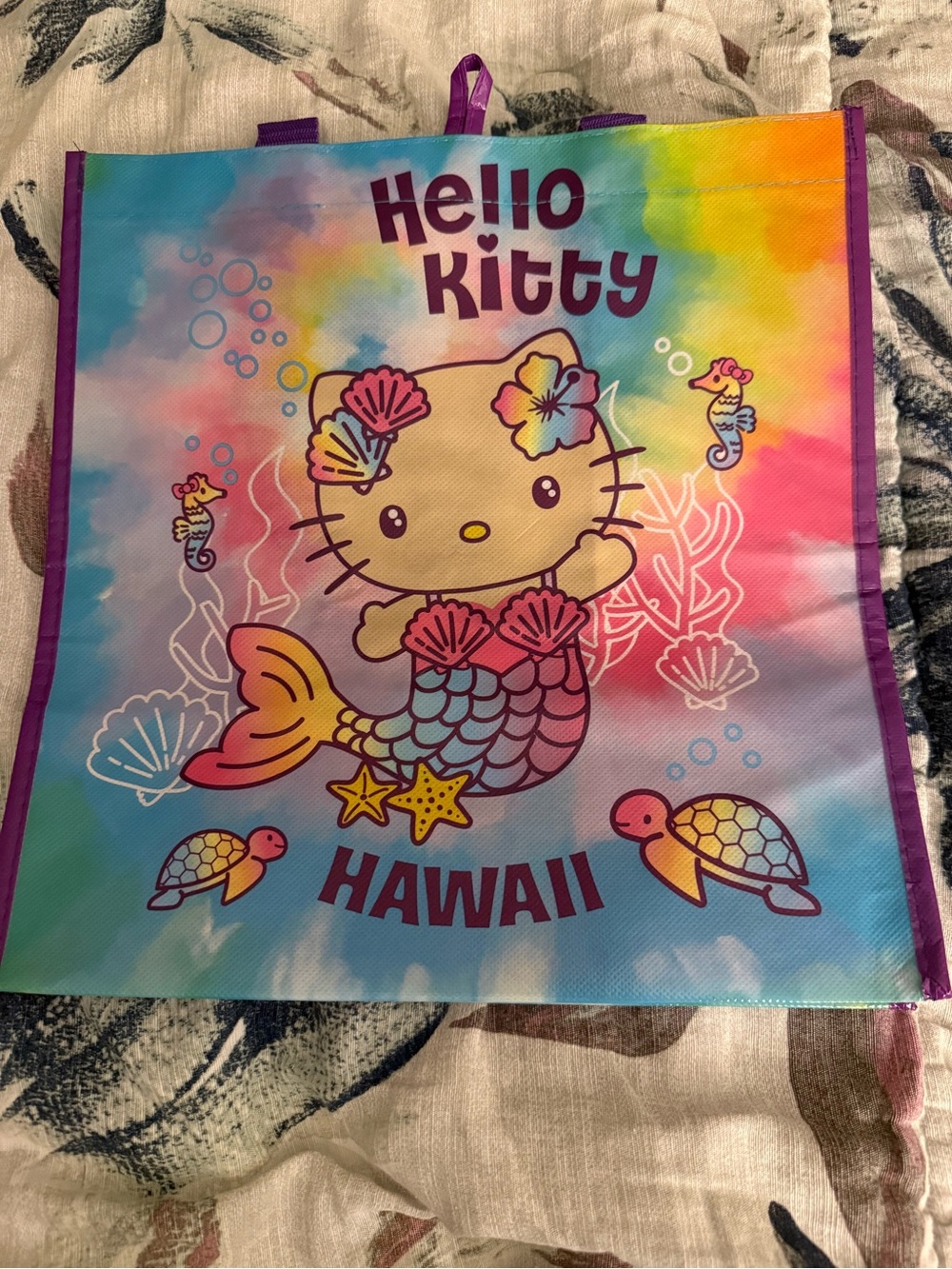 Hello Kitty Hawaii Mermaid Reusable Tote - Rainbow ABC Store exclusive Hawaii